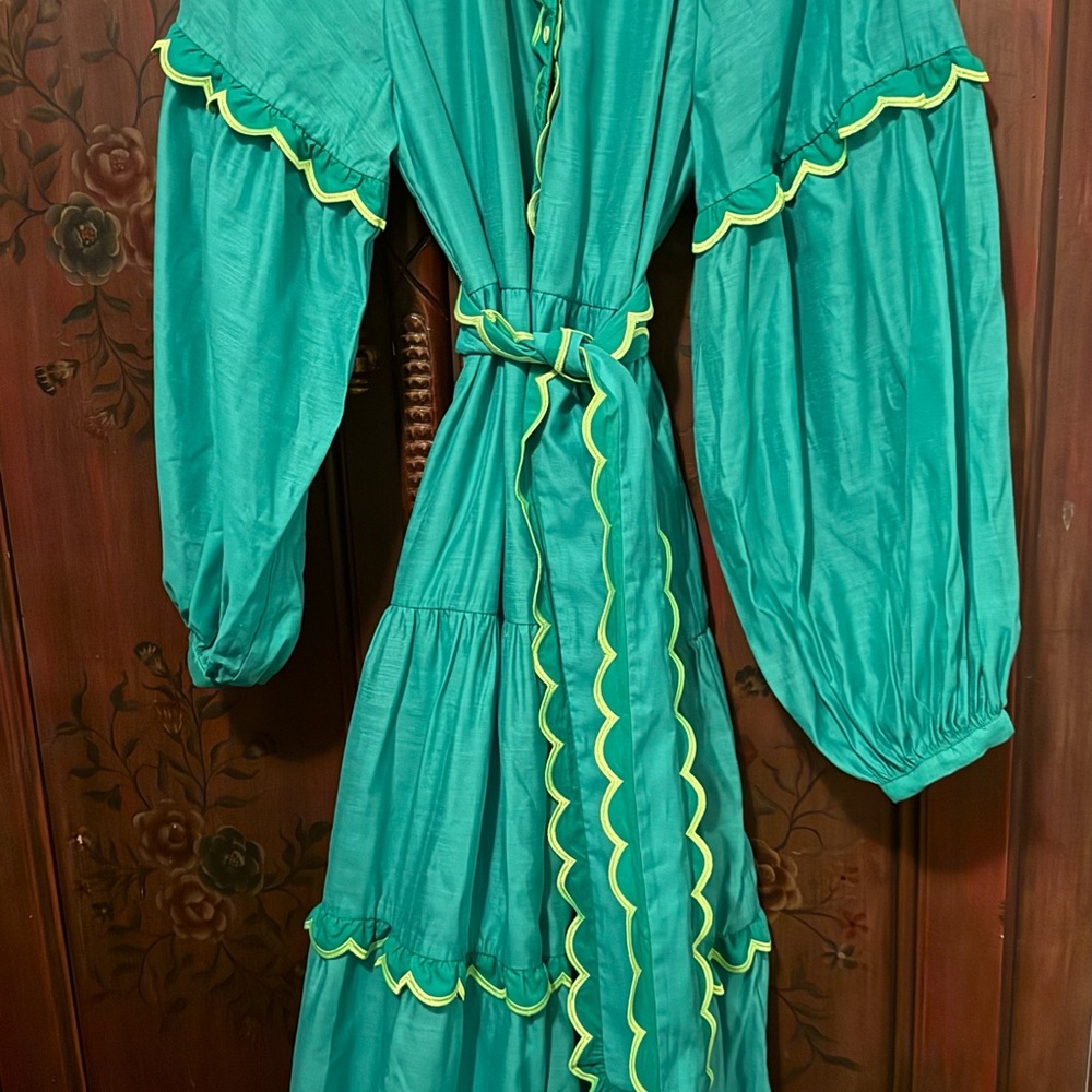 CeliaB Flame Vibrant Green Midi Dress - Picture 5 of 7